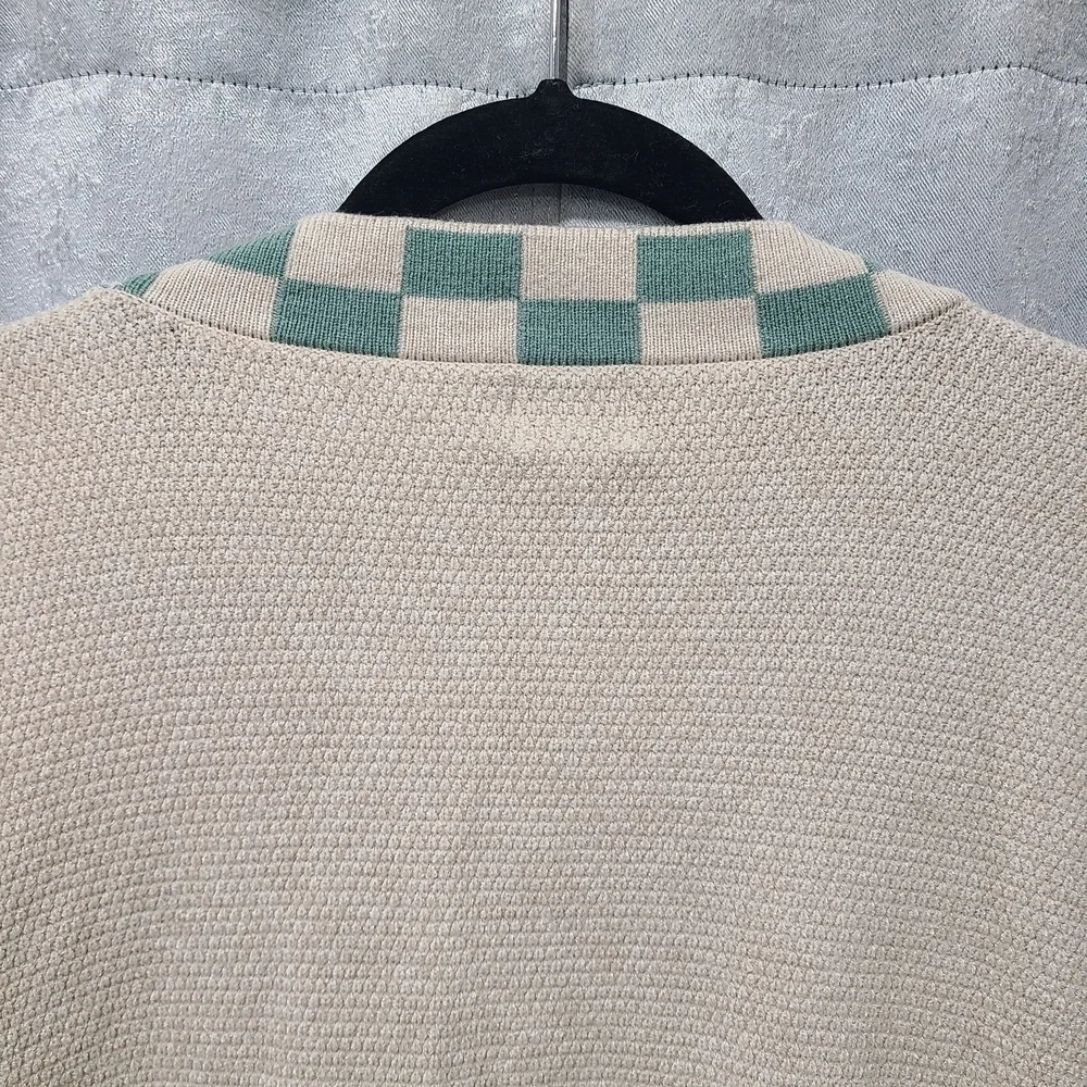 BKE Checker‎ Trim Cardigan Sweater M